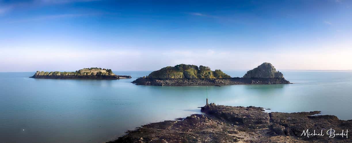 Île des Rimains , île des mouettes et Rocher de Cancale
