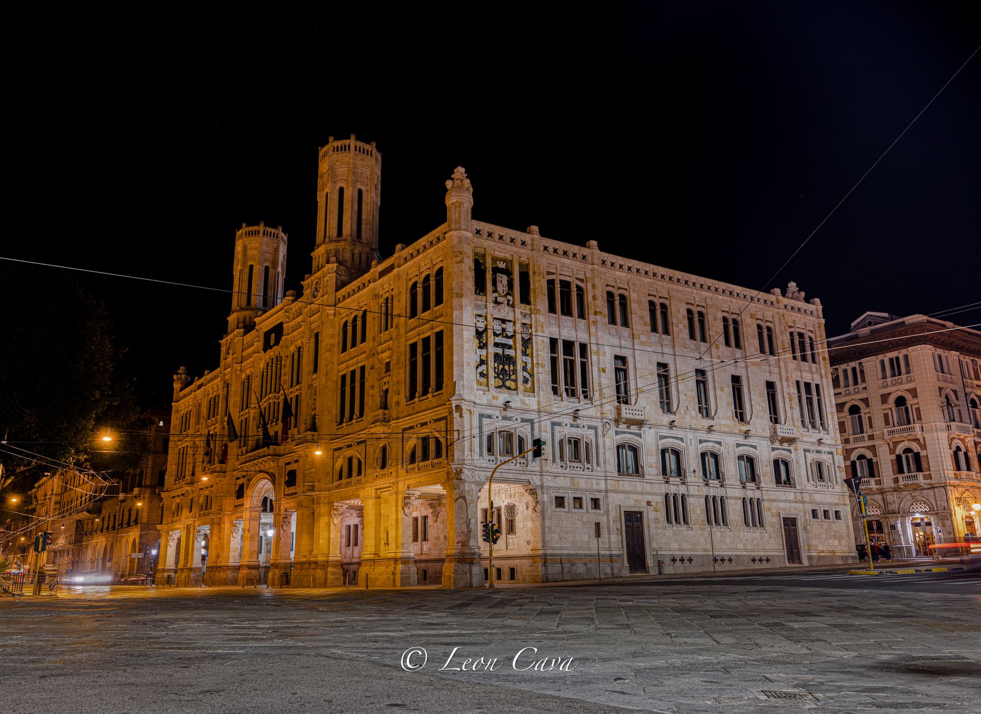 Cagliari by night, Italy