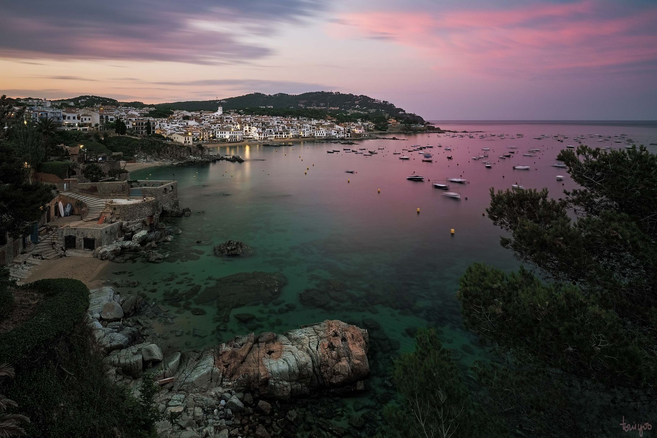 Calella de Palafrugell from Sant Roc Hotel, Spain