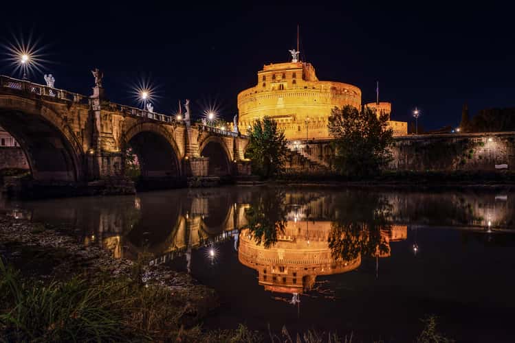 River view of Castle Sant'Angelo, Rome