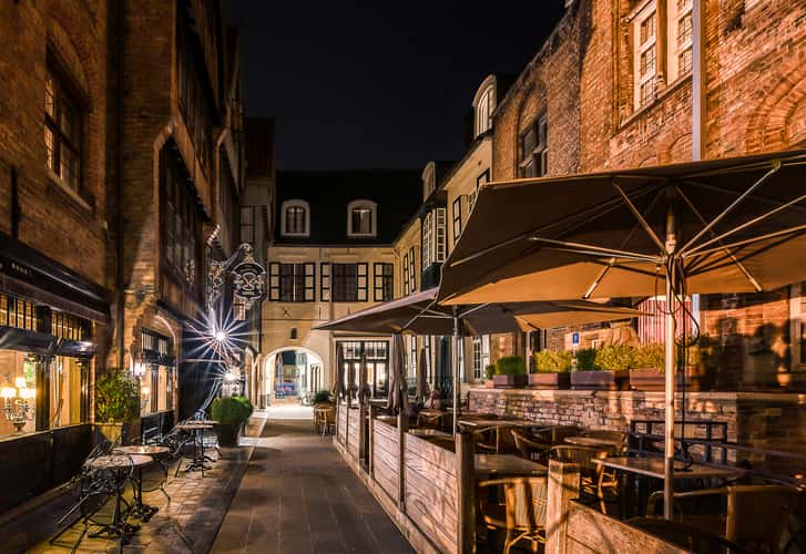 Small alley near Belfort Tower, Bruges
