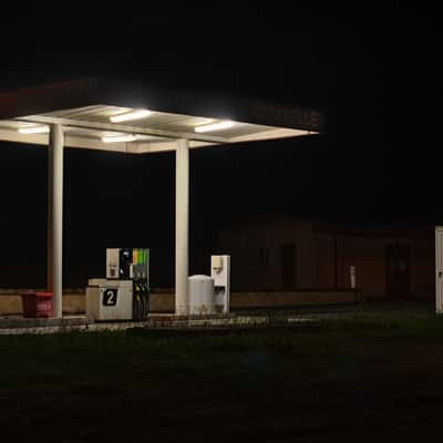 Gas Station Conques-en-Rouergue, France