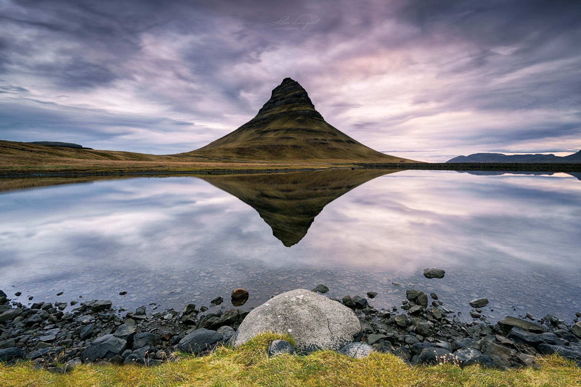Reflection pool at Kirkjufell, Iceland