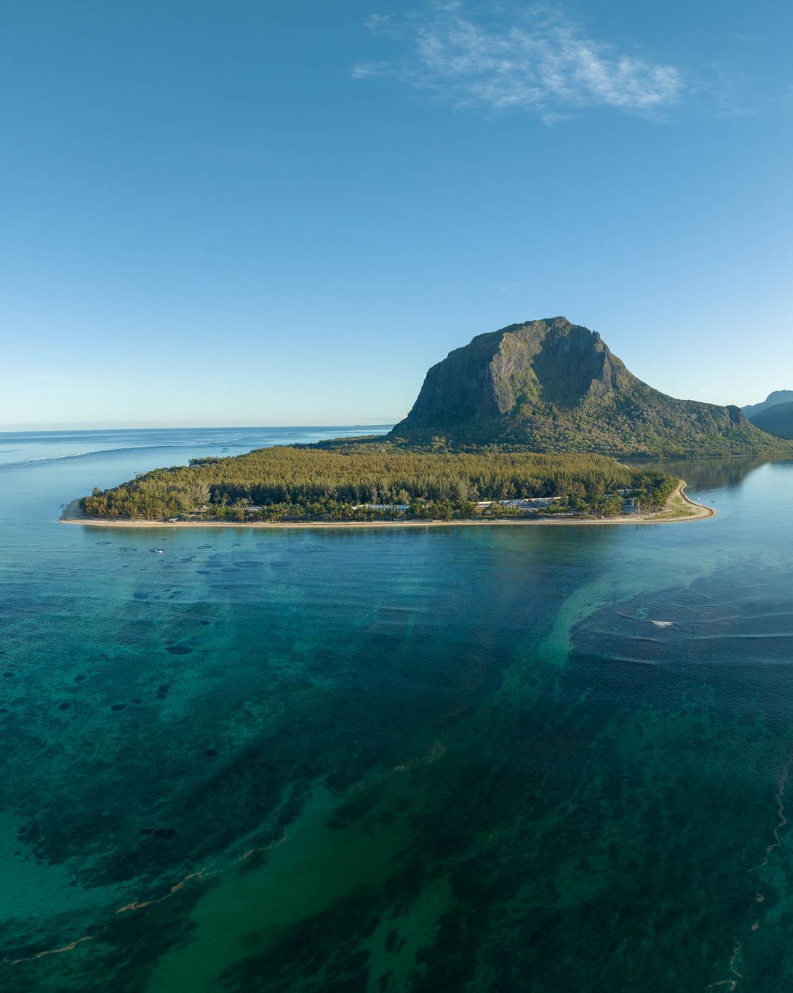 Le Morne Undewater waterfall, Mauritius