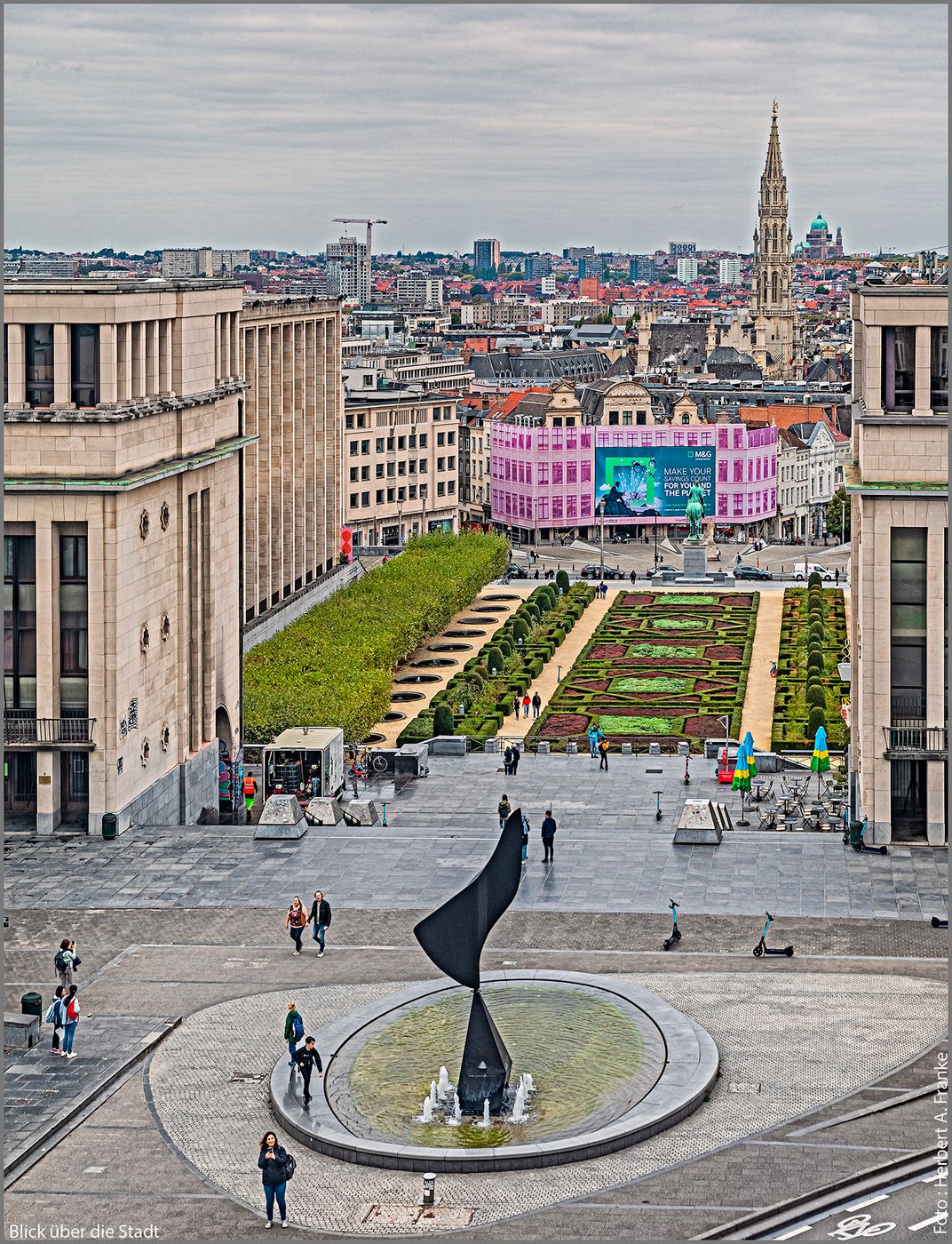 Mont des Arts Garden, Brussels, Belgium