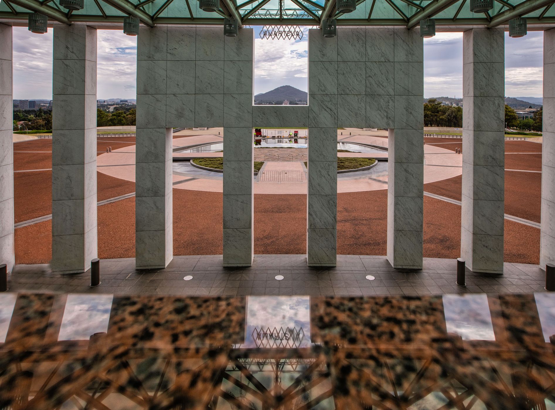Mt Ainslie, from roof New Paliament House, Canberra, ACT, Australia