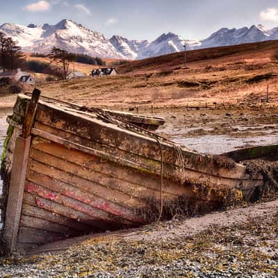 Old Fisherman's Boat at Loch Harport, Scotland, United Kingdom