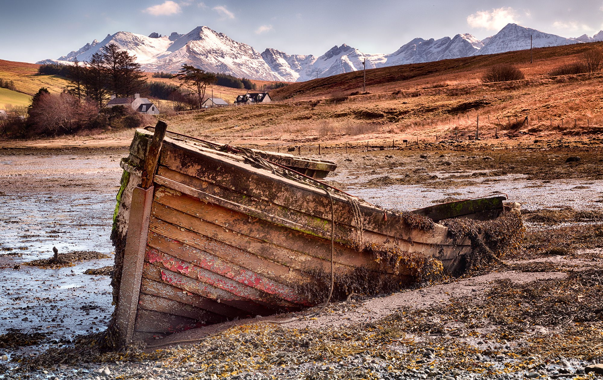Old Fisherman's Boat at Loch Harport, Scotland, United Kingdom