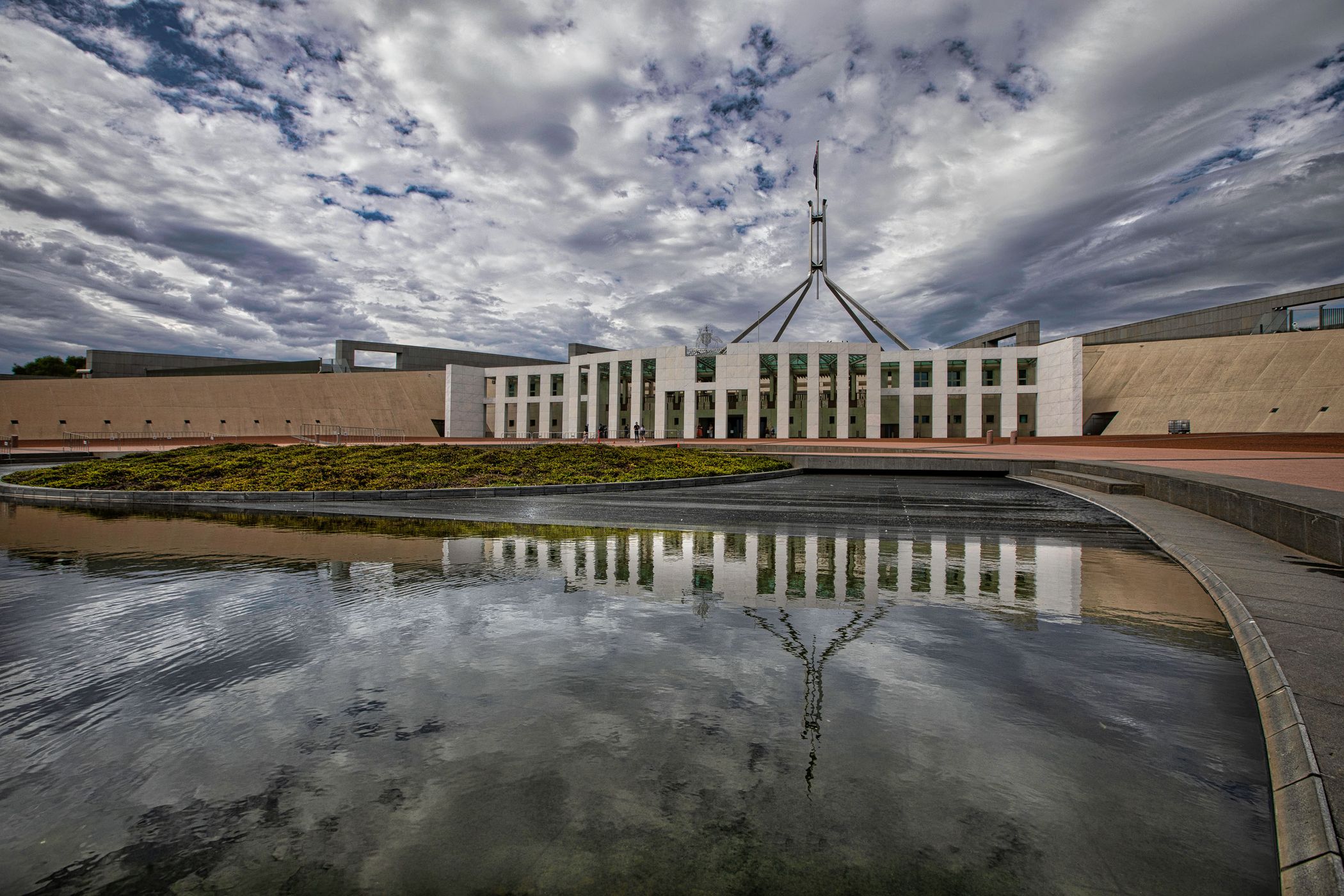 Paliament house water reflection, Canberra, ACT, Australia
