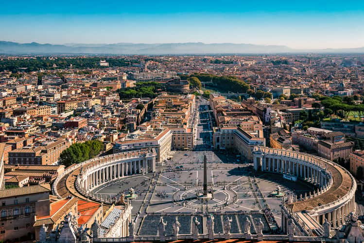 Panorama of Rome from St. Peter's Basilica