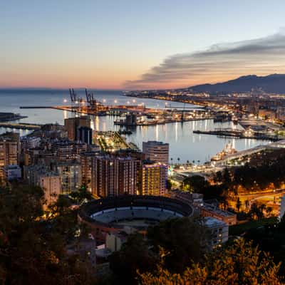 Málaga from Mirador de Gibralfaro, Spain