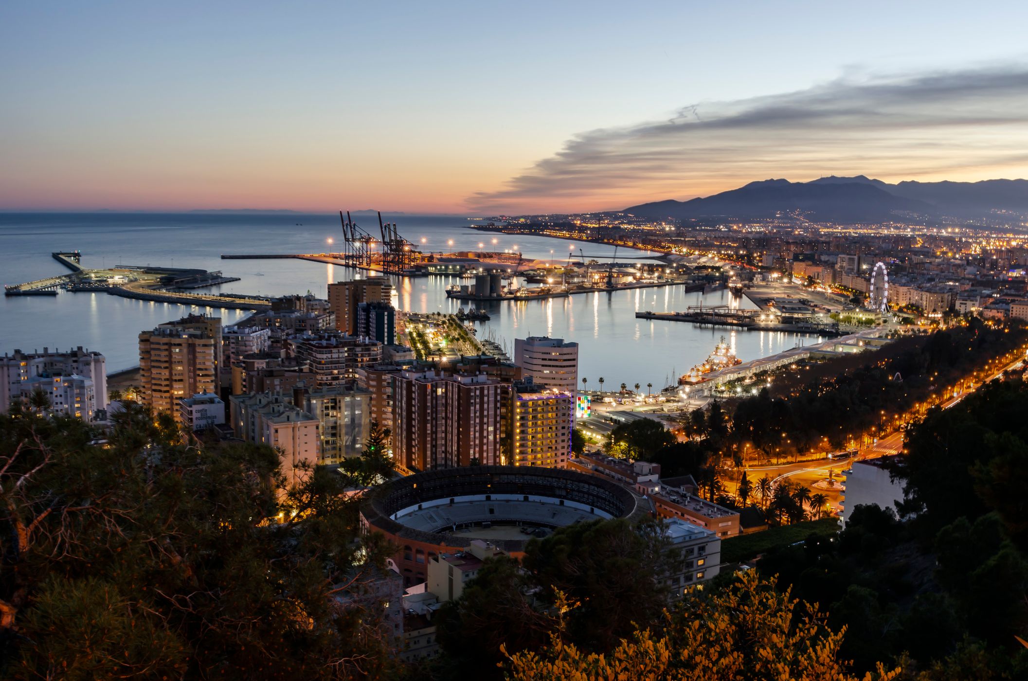 Málaga from Mirador de Gibralfaro, Spain