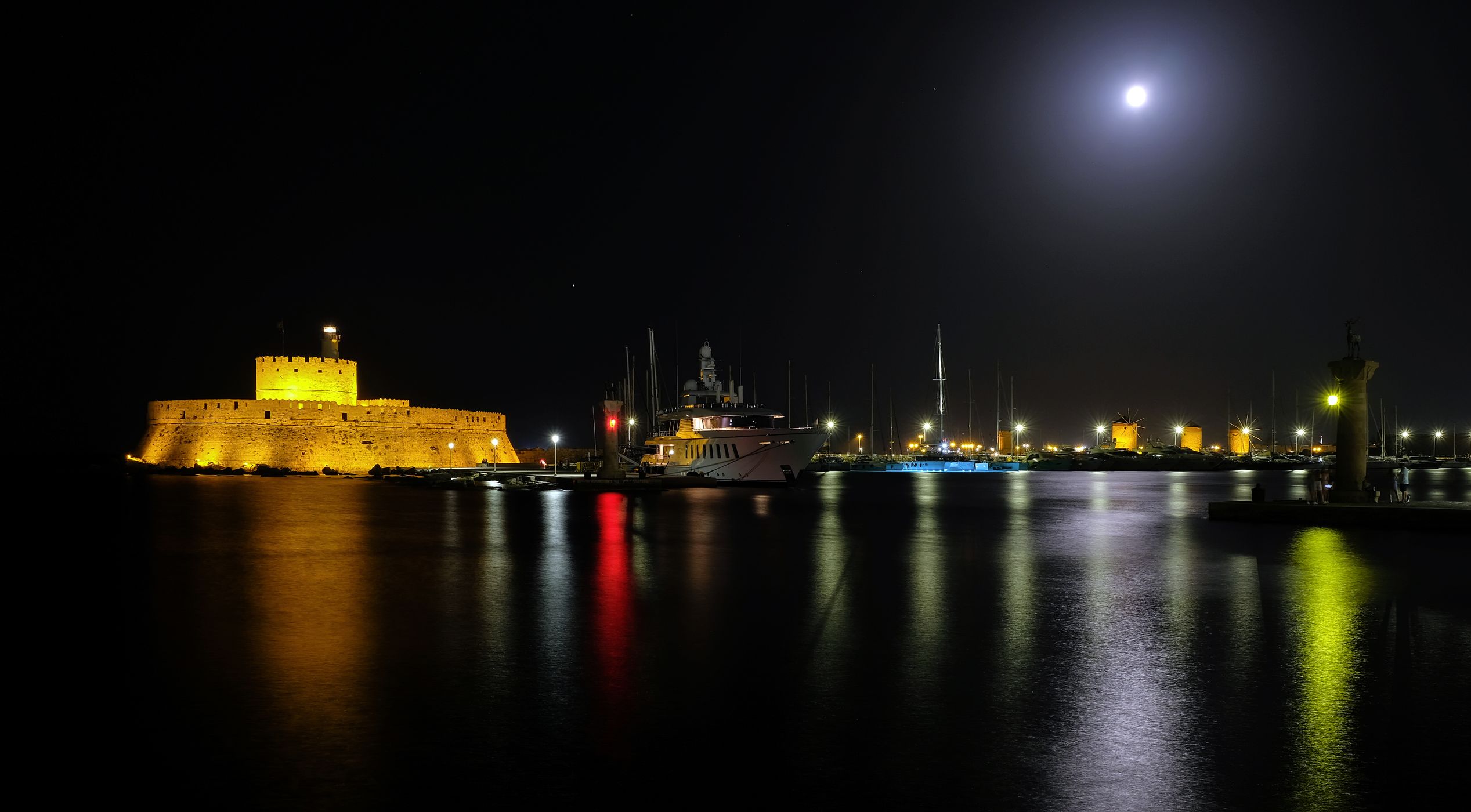 Rhodes city harbor, Greece