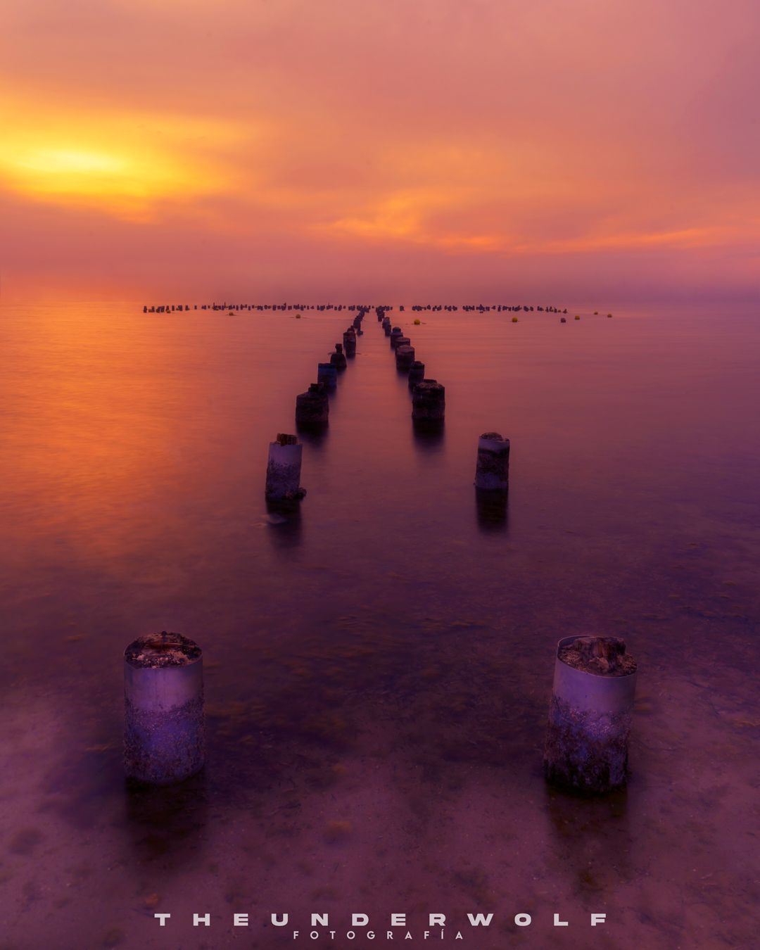 Ruins of a footbridge in Santiago de la Ribera (Murcia), Spain