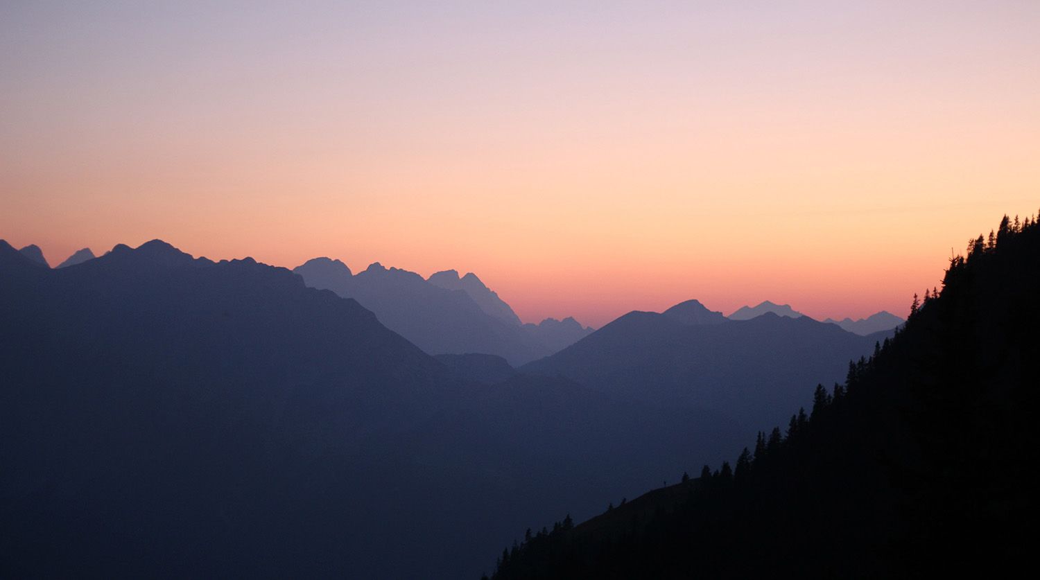 Sunset in the Rofan Mountains, Austria