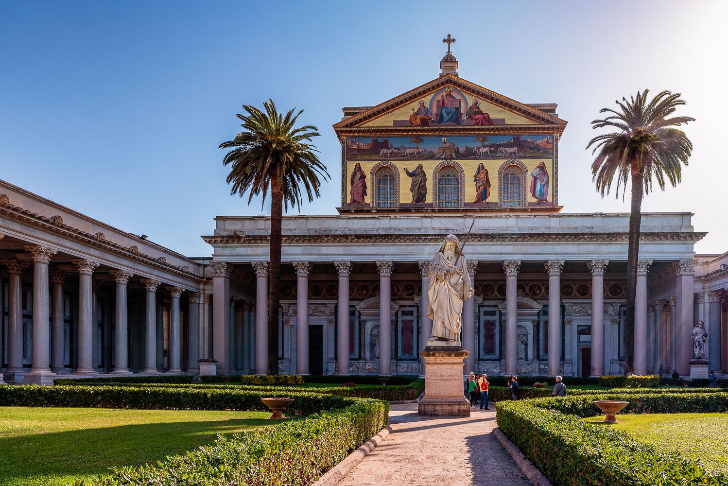 The main nave of St. Paul in front of the walls, Italy
