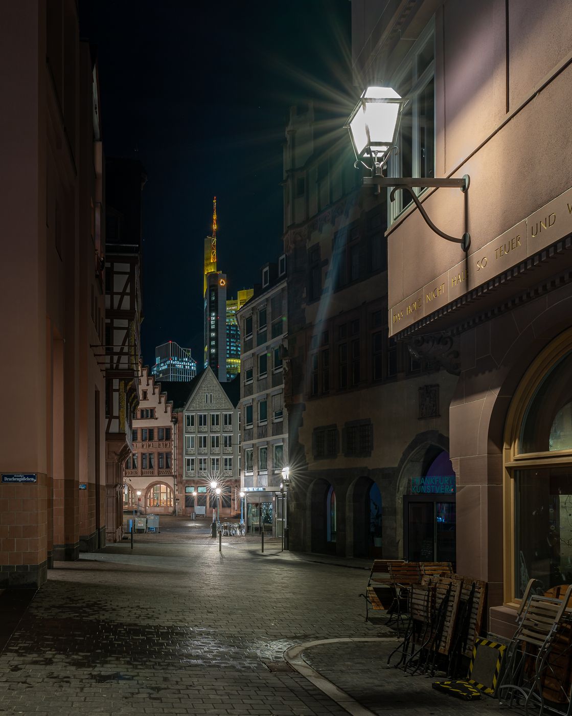View of Domturm from Römerberg - Frankfurt am Main, Germany