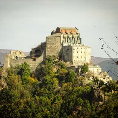 View on Sacra di San Michele, Italy