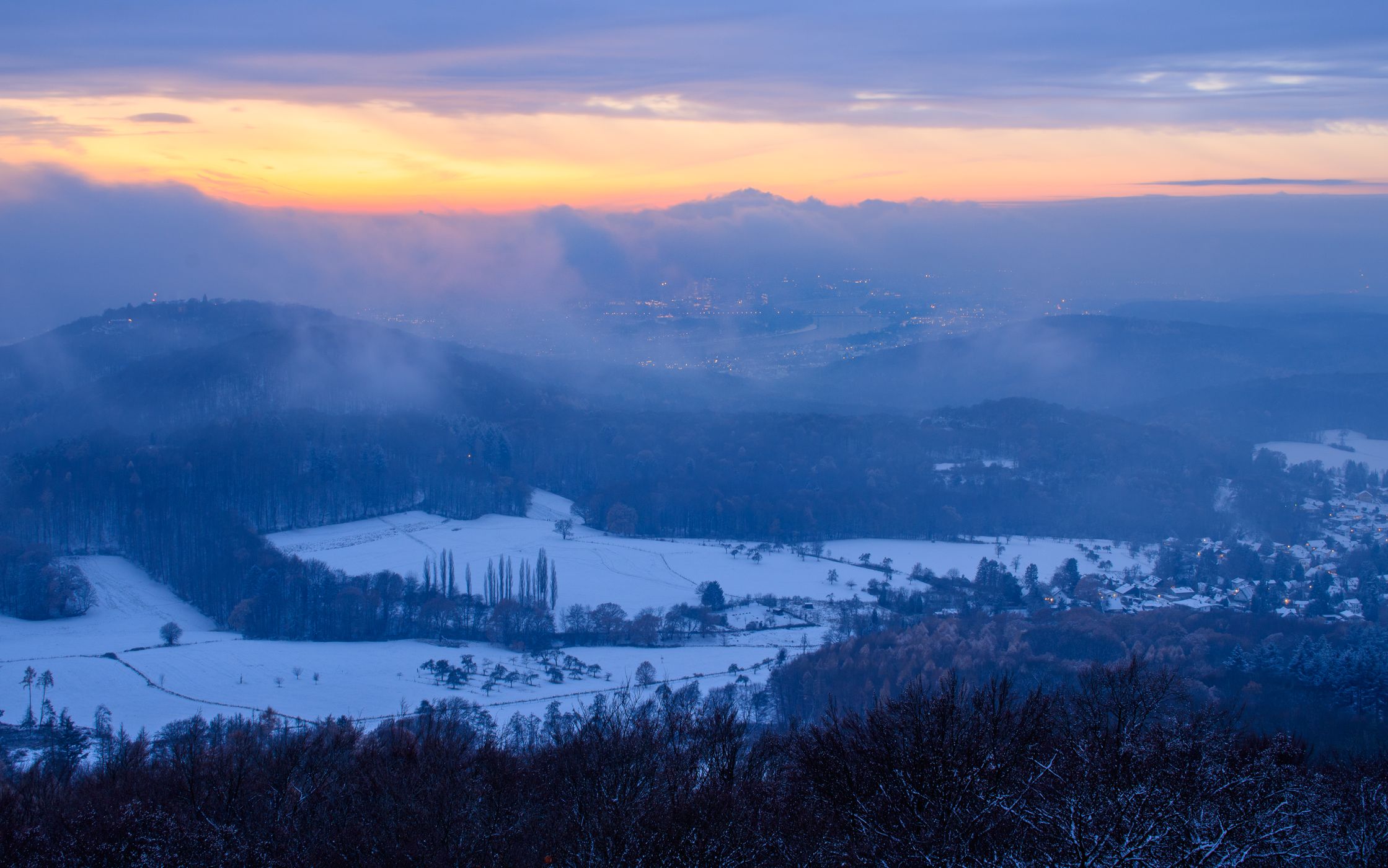 View over Bonn from Ölberg, Siebengebirge, Germany