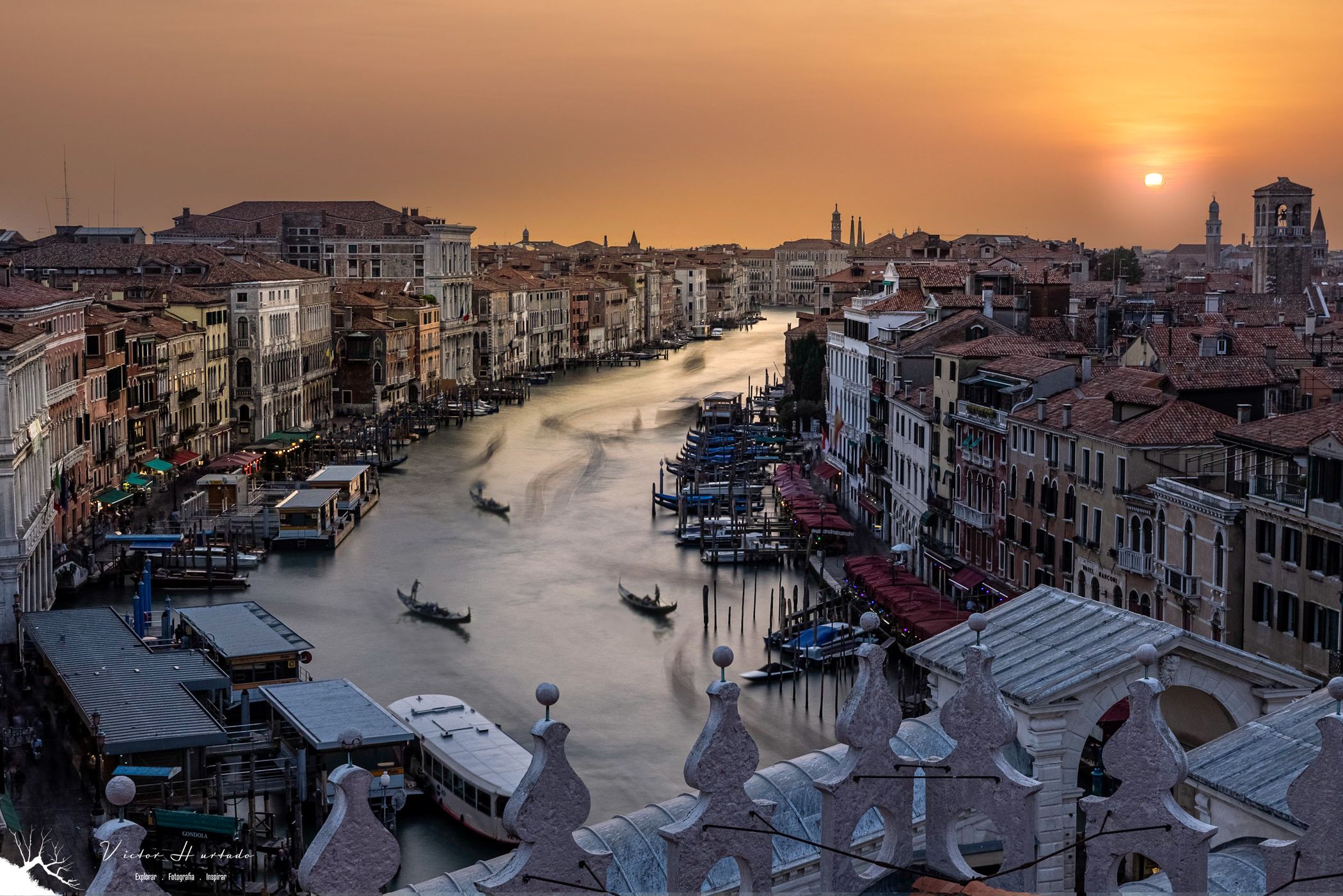 An evening on the roof terrace of T Fondaco dei Tedeschi, Venice, Italy