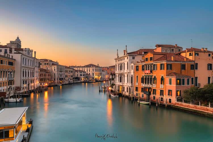 View to the west from Ponte dell'Accademia, Venice