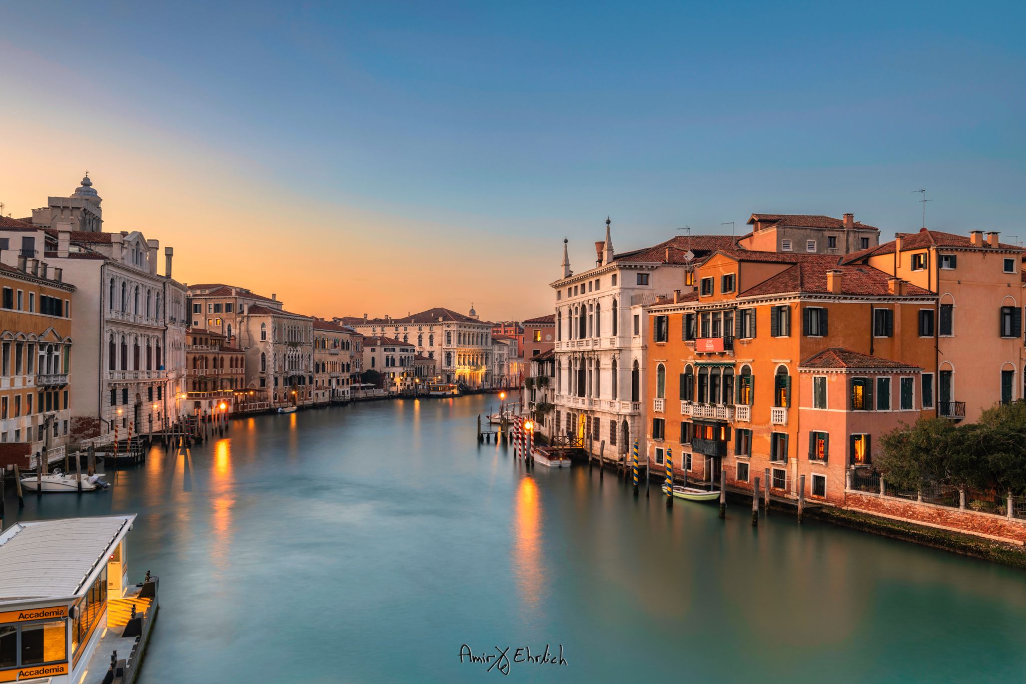 View to the west from Ponte dell'Accademia, Venice, Italy