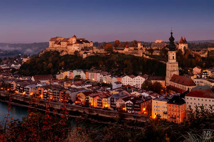 Altstadt & Burg von Burghausen (worlds longest castle) from Austrian viewpoint