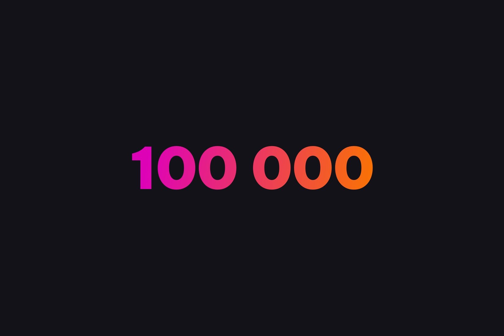 We are 100.000