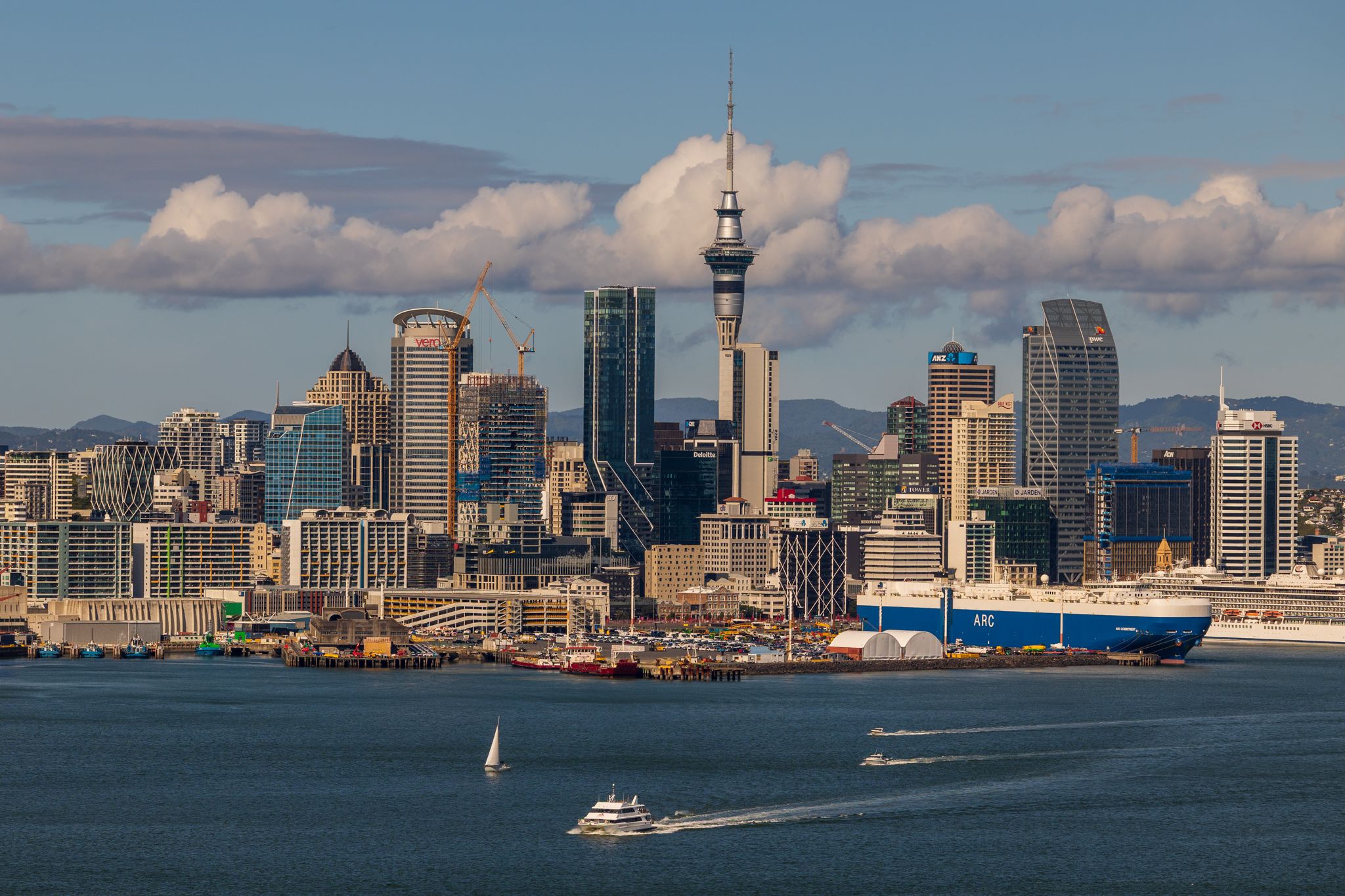 Auckland City taken from Mt Victoria, Devonport, New Zealand