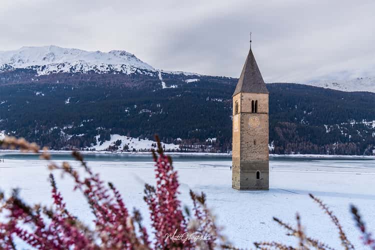 Bell Tower in a Lake