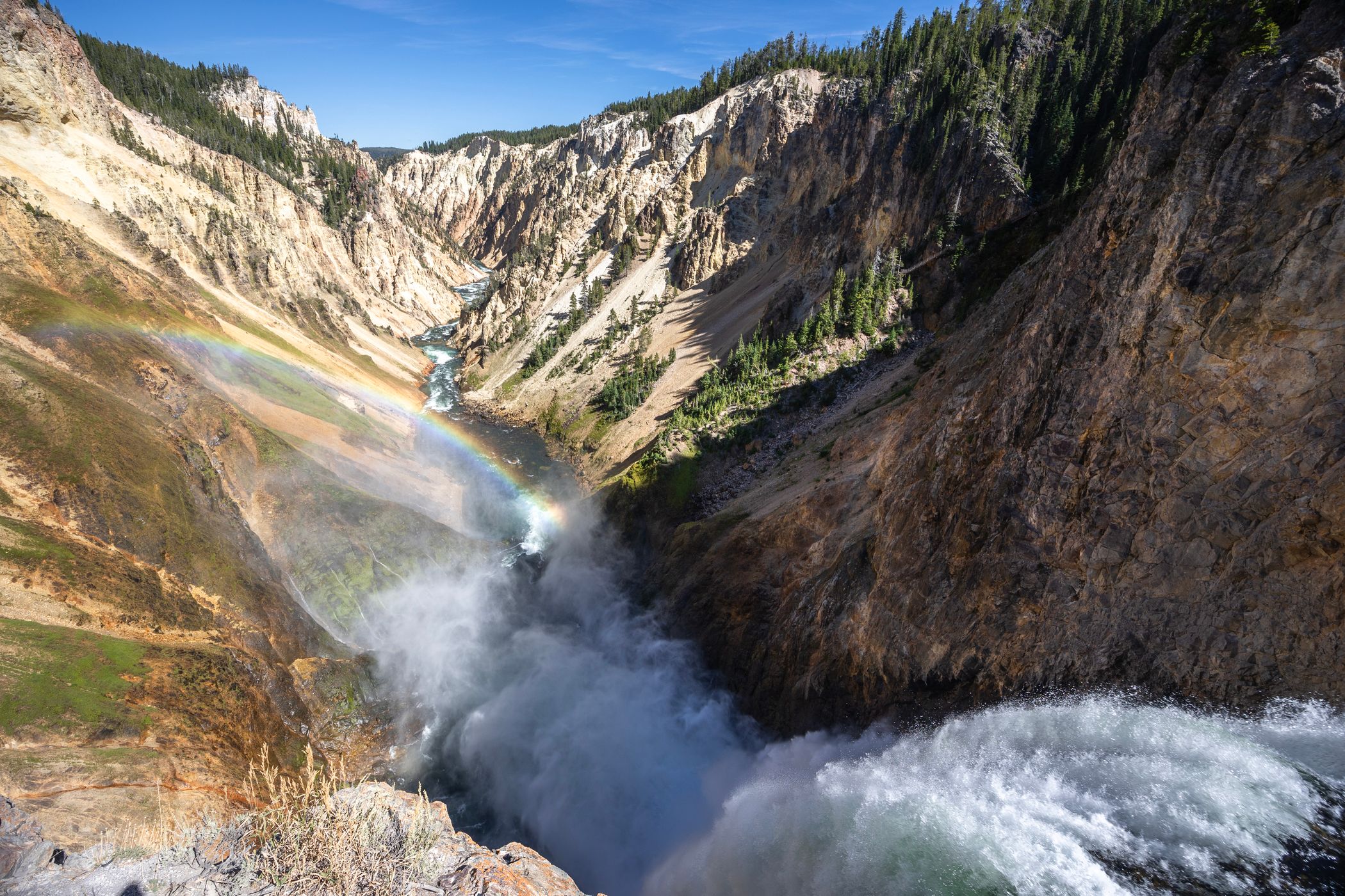 Brink of Lower Falls, Yellowstone National Park, USA