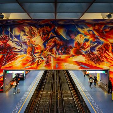 Brussels, Belgium: Hankar metro station (Line 5), Belgium