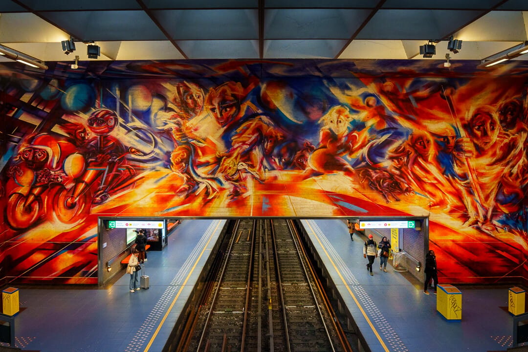 Brussels, Belgium: Hankar metro station (Line 5), Belgium