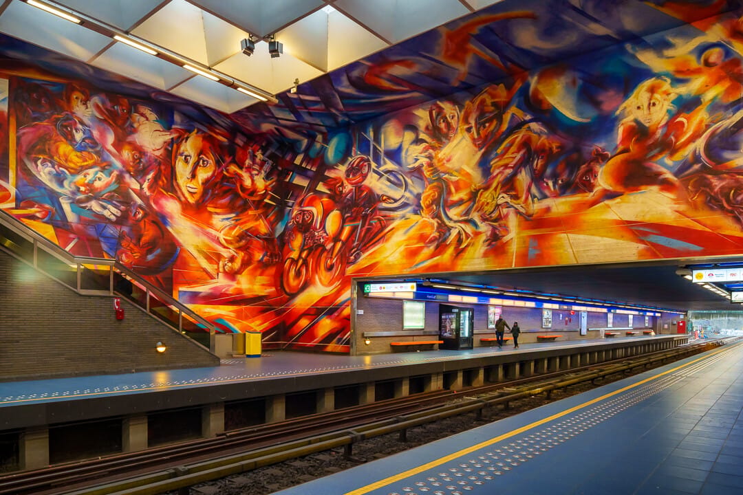 Brussels, Belgium: Hankar metro station (Line 5), Belgium