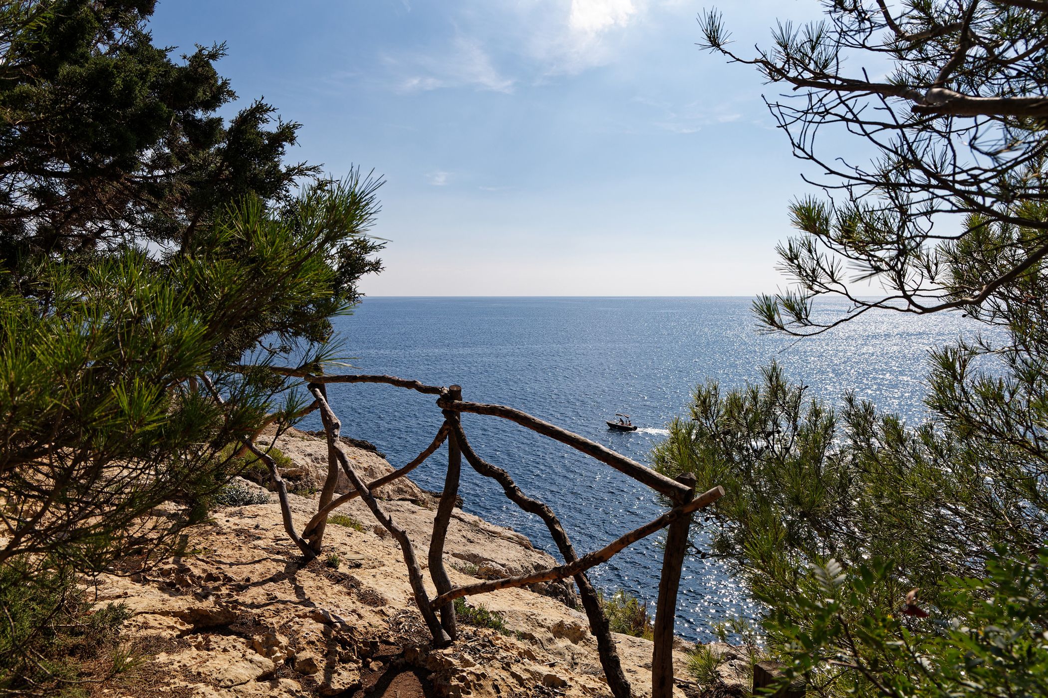 Cami de cavalls between Cala Escorxada and Platja Binigaus, Spain