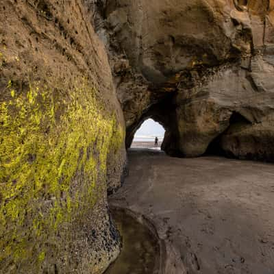 Cave, The Three Sisters, Tongaporutu, North Island, New Zealand