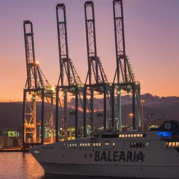 Cranes in Algeciras Port, Spain