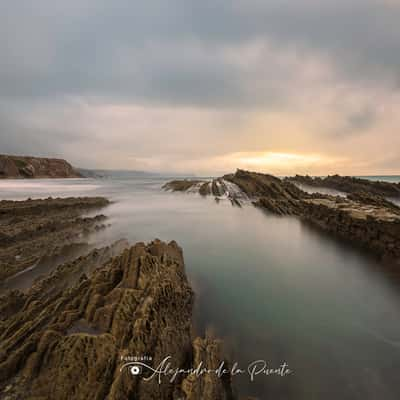 Flysch Zumaia Playa Itzurun,Zumaia, Spain