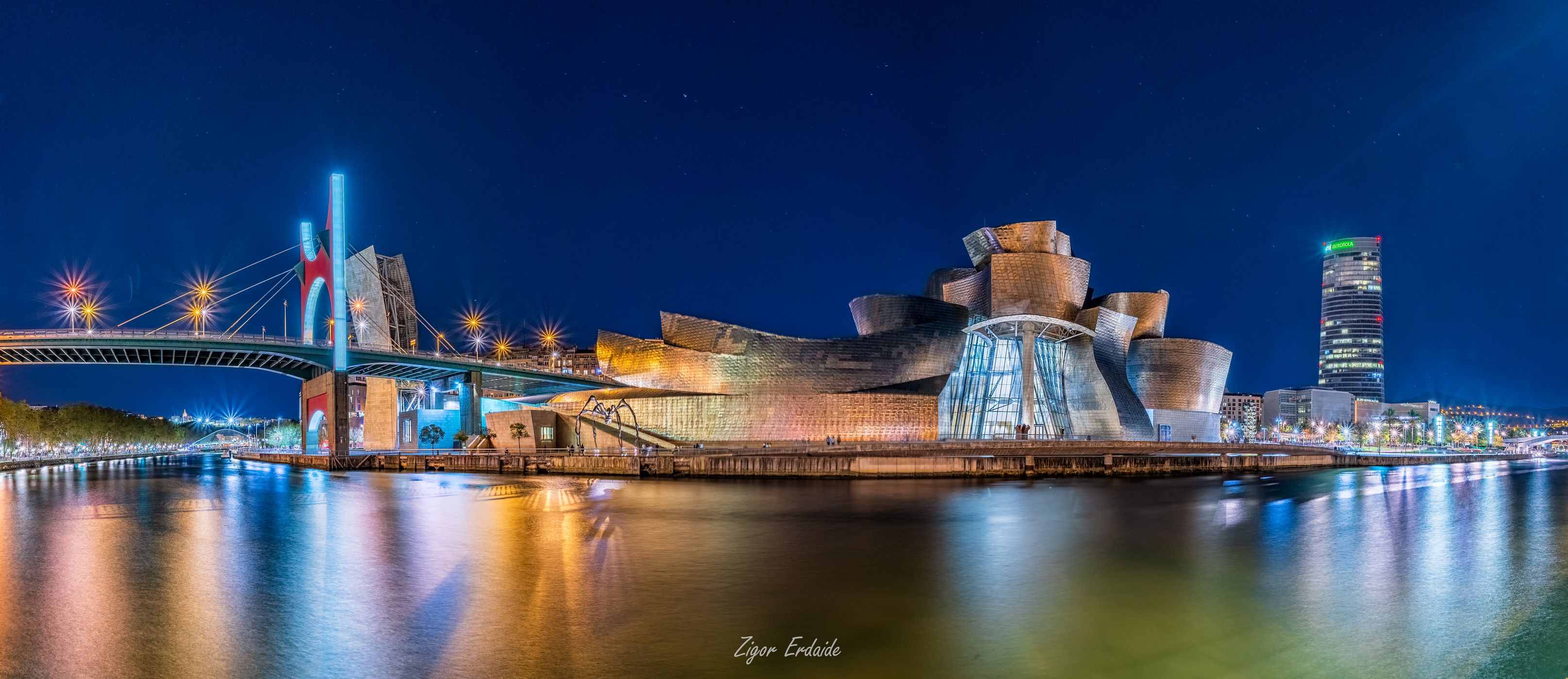 Guggenheim from Nervión River, Bilbao, Spain