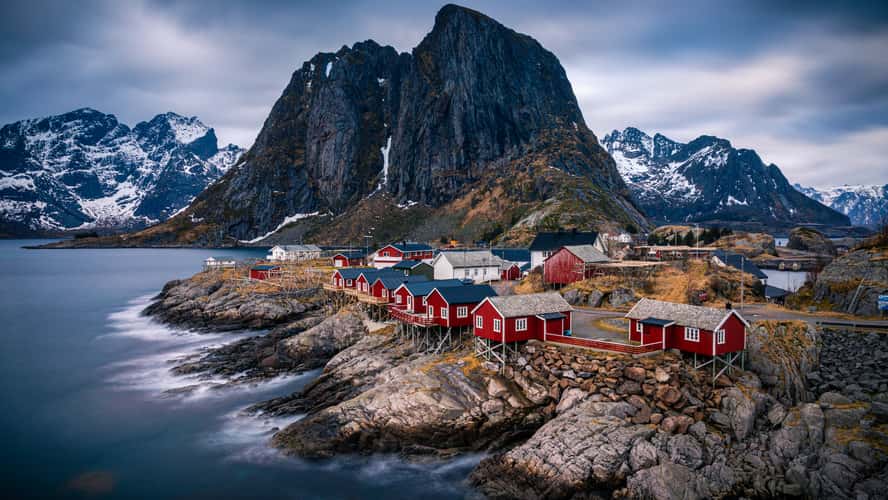 Hamnøy, classic view, Lofoten