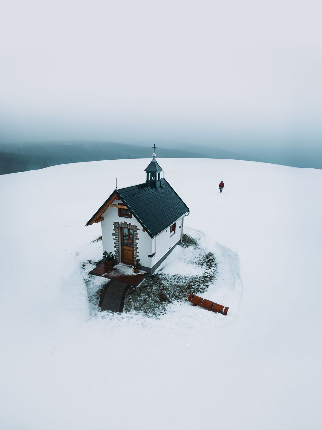 Hiking Chapel Kretscham-Rothensehma [drone], Germany