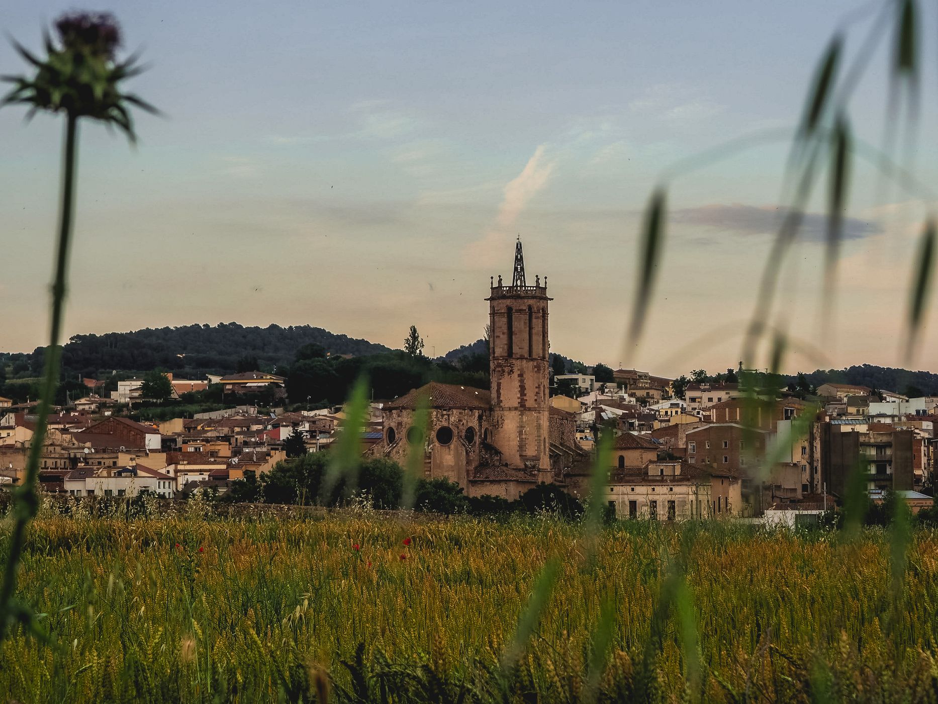 Landscape in caldes de montbui, Spain