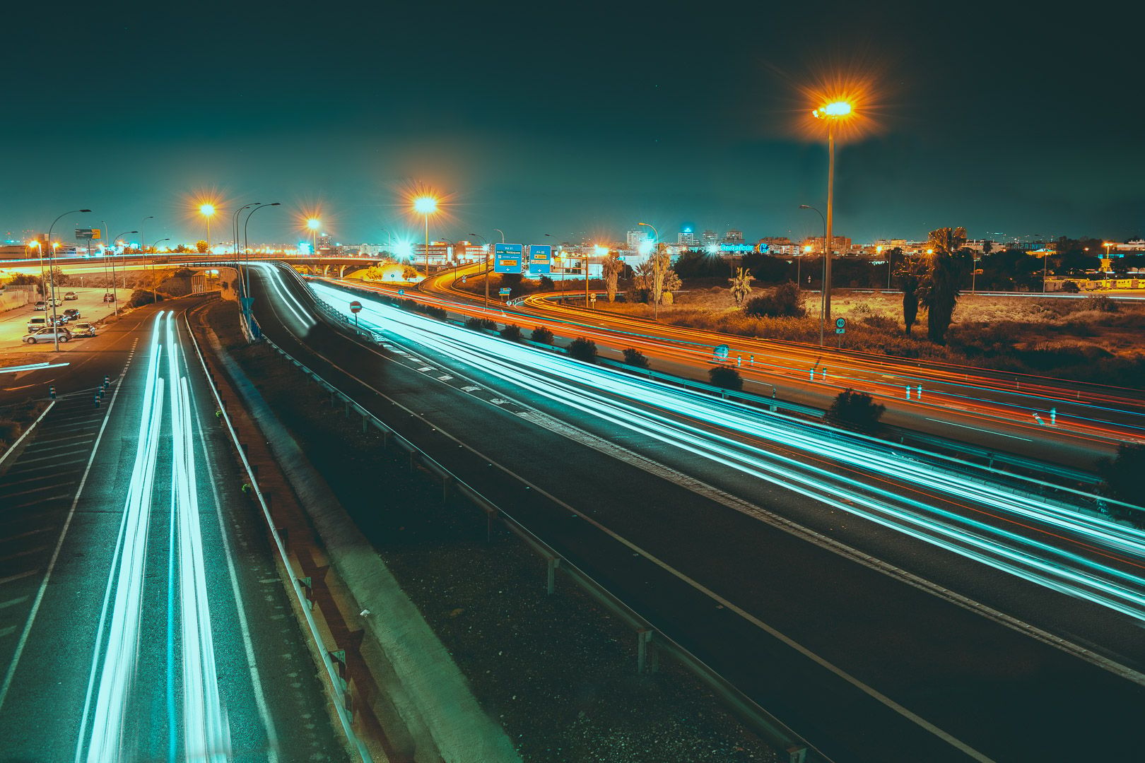 Long exposure at freeway, Spain