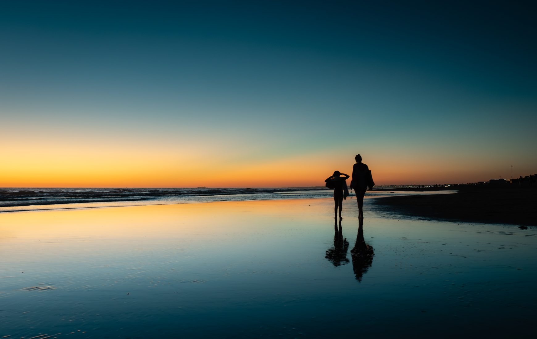 Magic reflection in Roche beach, Spain