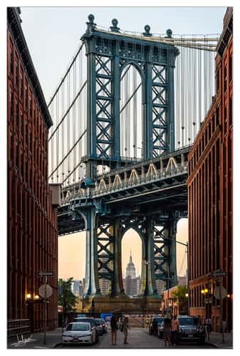 Manhattan Bridge from Washington St., New York City