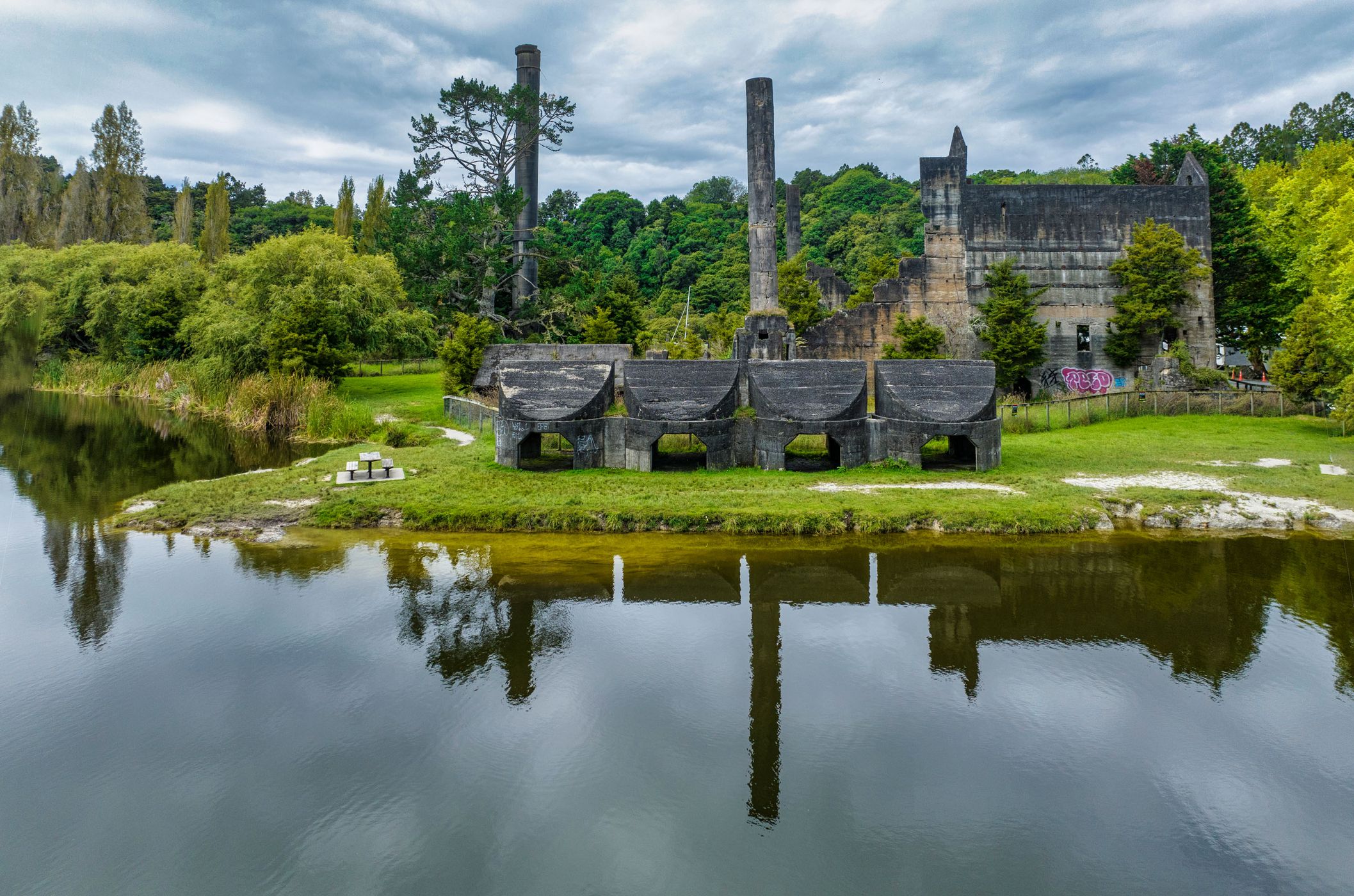 Old Concrete Factory ruins, Warkworth, New Zealand