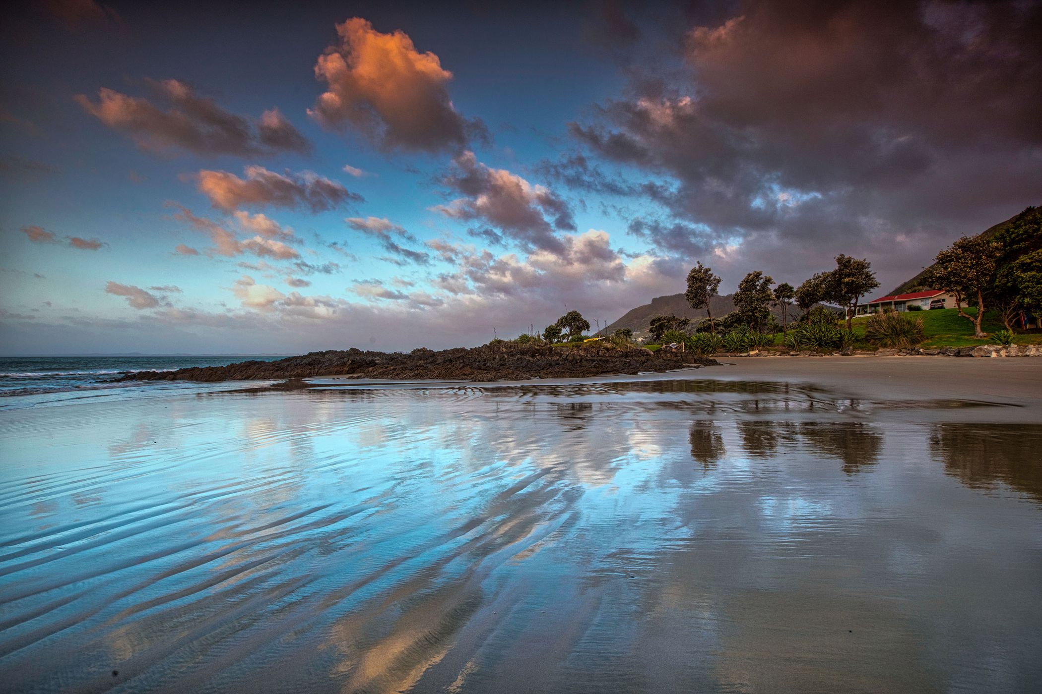 Reflections Ahipara Beach, Ahipara, North Island, New Zealand