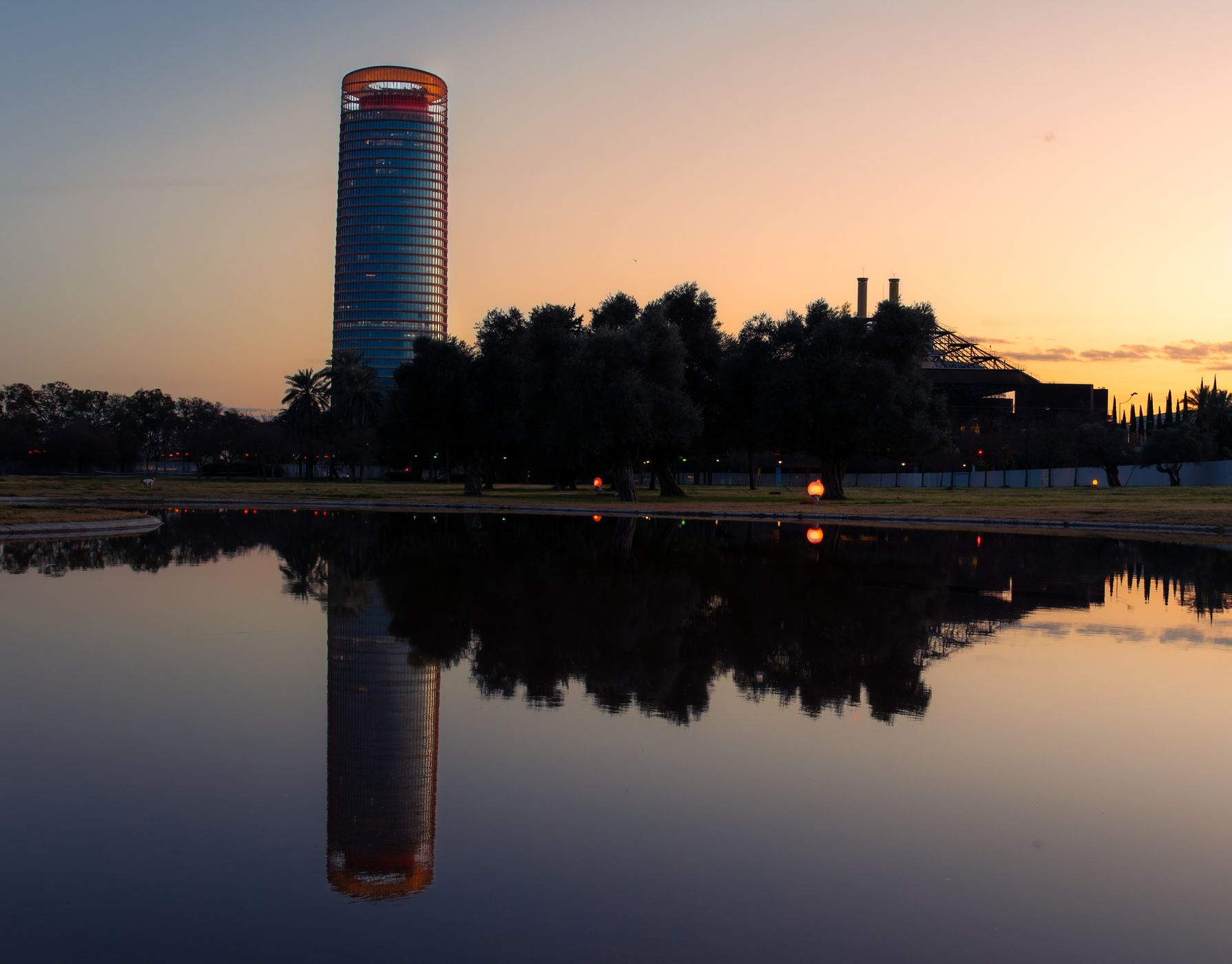 Ponds at Seville Museum of Contemporary Art, Spain