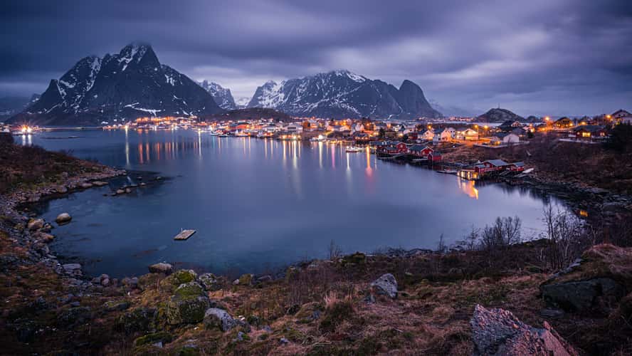 View of Reine from the waterfront, Lofoten