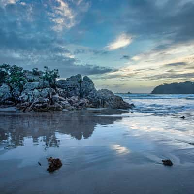 Rock reflection Mount Maunganui, North Island, New Zealand